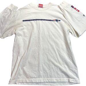 Vintage New England Patriots Shirt Men’s Large Long Sleeve NFL White Football